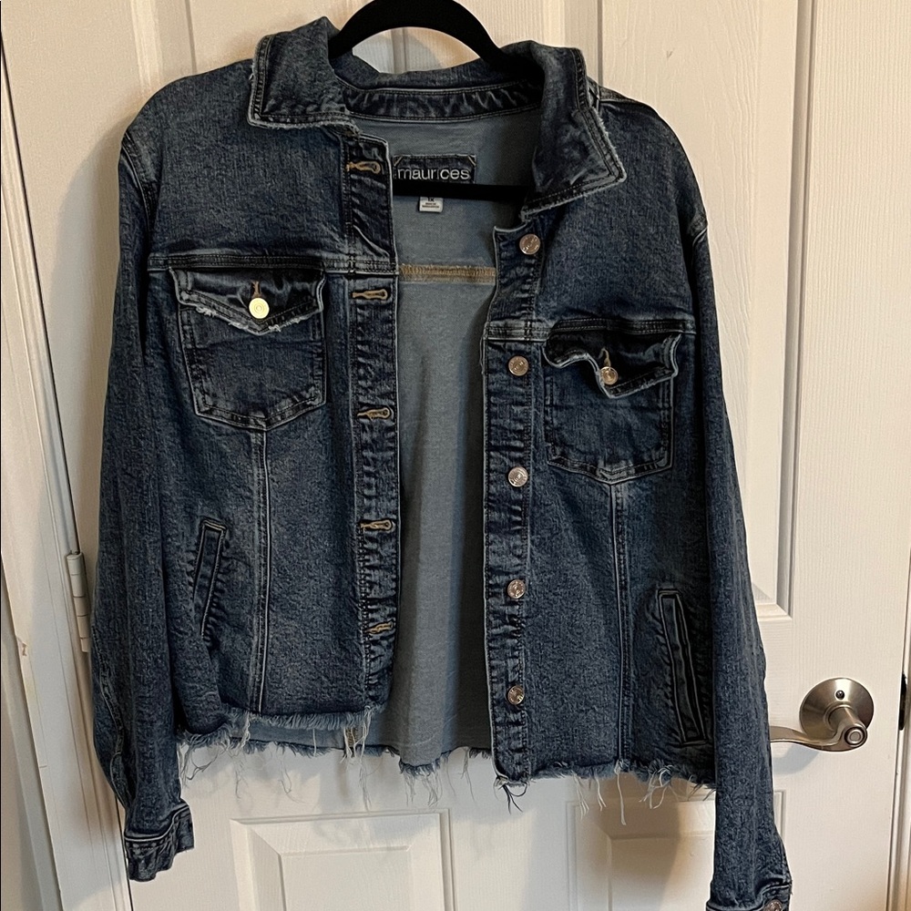 Maurices Women's Black Denim Jacket 1X